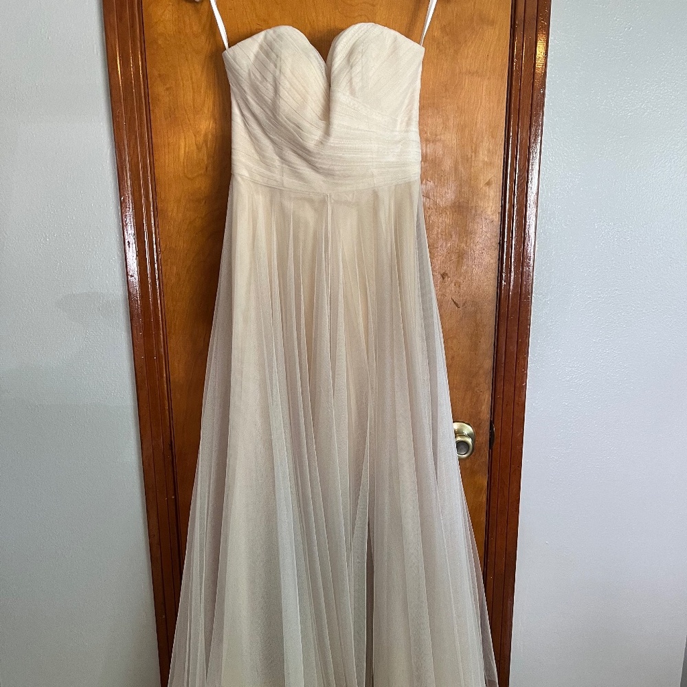 BHLDN Calla Gown Size 4 with Lace Topper (S) OR with Cashmere Wrap Sweater (M)